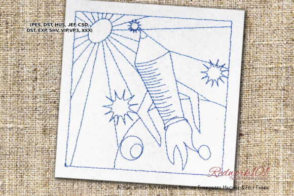A Celestial Journey: Reviewing the Space Shuttle Embroidery Design
