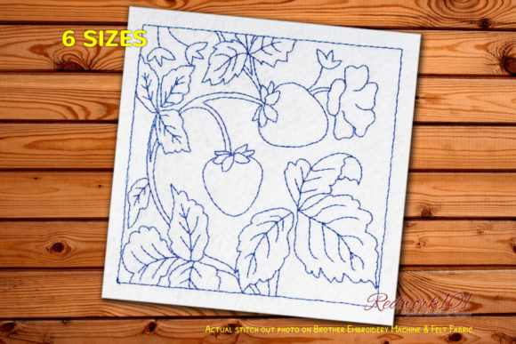 A Cute & Classic Strawberry Embroidery Design for Small Businesses
