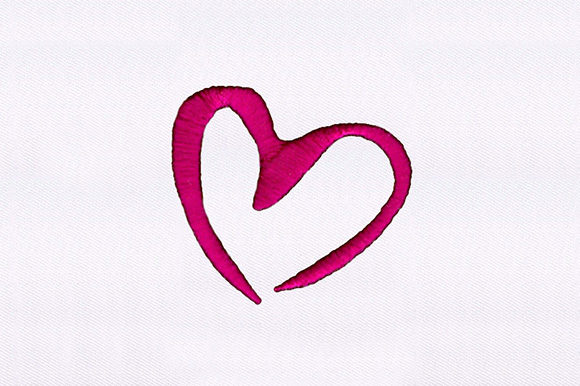 A Designer's Review of the Drawn Pink Heart Embroidery File