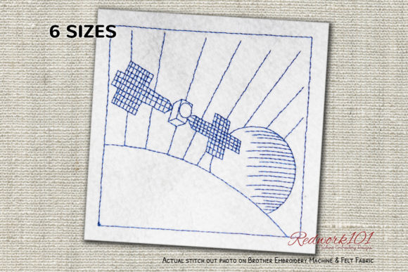 A Festive Satellite Embroidery Design for Holiday Gifts