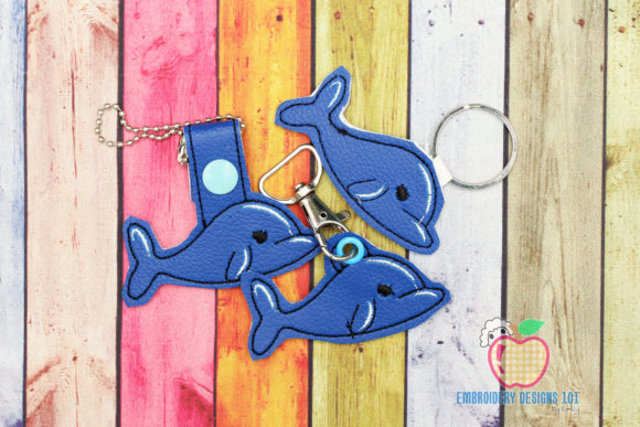 A Friendly Whale for Your Embroidery Key Fob Projects