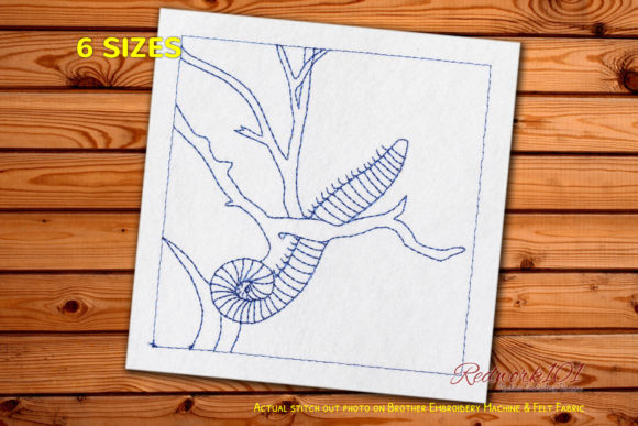 A Gentle Redwork Worm Design for Handmade Gifts