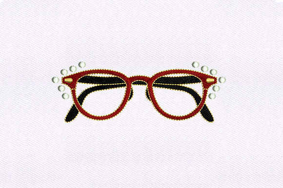 A Practical Review of the Red Black Eyeglasses Embroidery Design