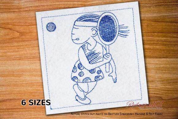 A Tennis Design with Charm for Modern Embroidery Projects