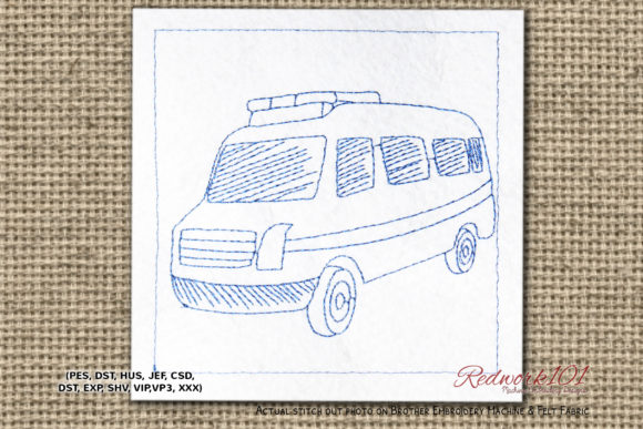 Ambulance Car Lineart Design: A Clean, Bold Statement
