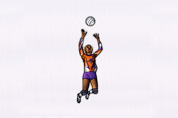 An Embroidery Designer’s Review of Volley Playing Woman