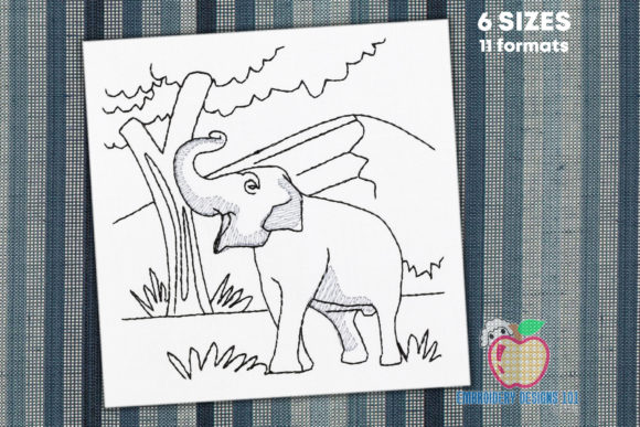 Angry Elephant Sketch for Business Embroidery: A Design Review