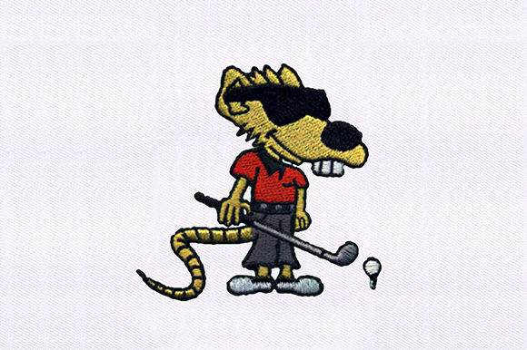 Bucktooth Rat Golfer: A Quirky Design for Holiday Crafters