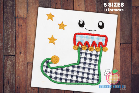 Christmas Elf Shoe: A Festive Embroidery Design Review