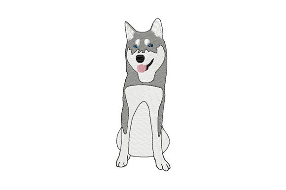 Evaluating the Cute Young Siberian Husky Embroidery Design for Boutique Sweatshirts