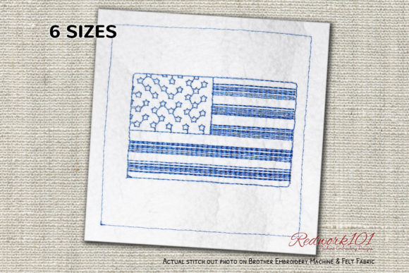Reviewing the United States of America Redwork Embroidery Design